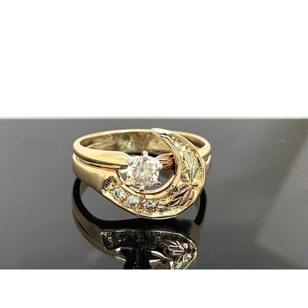 Cocktail Diamond Ring 0.30ctw 14k Yellow Gold Estate Jewelry Women's Size 8.5